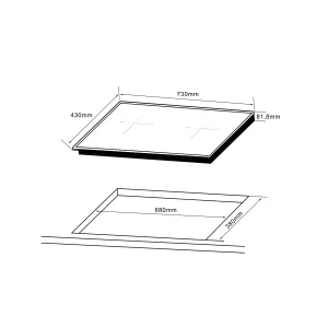 Bếp từ Hafele 2 vùng nấu HC-I73242B 536.61.857