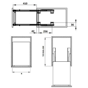 Giá dao thớt Hafele 300mm Inox 304 549.20.018
