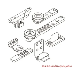 Phụ kiện cửa trượt đồng bộ 2 cánh SLIDO TELESCOPIC Hafele 940.81.140