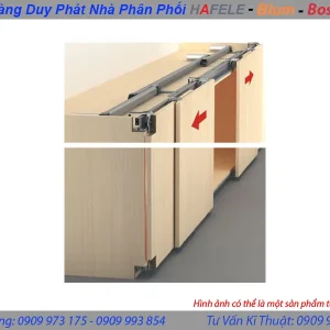 Bộ phụ kiện cơ bản cho cửa trượt thẳng 3 cánh Hafele 402.35.007