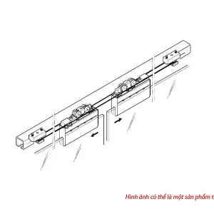 Bộ phụ kiện trượt đồng bộ CLASSIC N Hafele 940.44.003