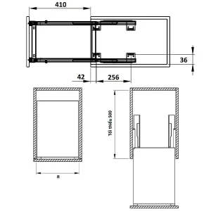 Kệ gia vị Hafele 350mm Inox 304 549.20.039