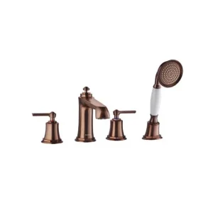 Bộ trộn bồn tắm 4-lỗ Kyoto màu đồng Hafele 589.35.034