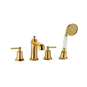 Bộ trộn bồn tắm 4-lỗ Kyoto màu vàng Hafele 589.35.064