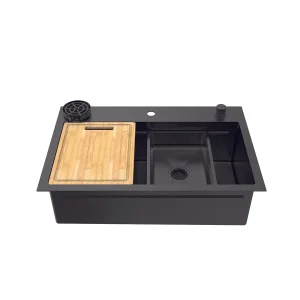 Chậu rửa chén Hafele 800mm HS25-SSN1S-8052 màu Đen 567.24.489
