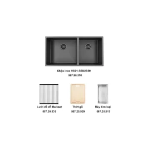 Combo Chậu rửa chén Hafele 860mm 567.96.313