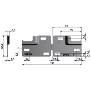 Đế gắn tường Hafele 290.41.994