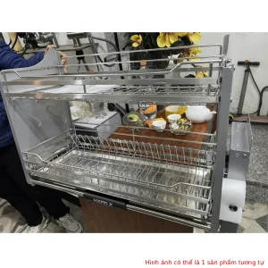 Giá bát nâng hạ Hafele Inox 304 dạng lưới tròn 700mm 504.76.010