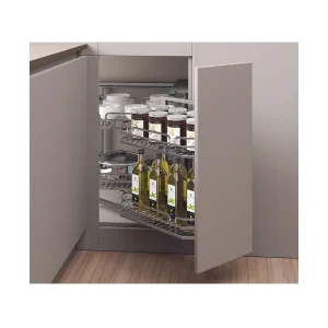 Kệ góc liên hoàn Hafele Inox 304 Mở phải 548.21.022