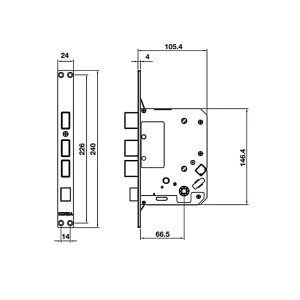 Khóa điện tử Hafele EL7800 PLUS 912.20.569 (mã số, thẻ từ, vân tay, chìa cơ, kết nối App)