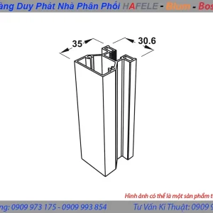Khung bên No.10 màu đen 3m Hafele 403.75.333