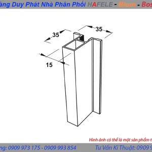 Khung bên No.20h 6m Hafele 403.75.384