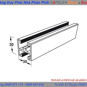 Thanh chia giữa No.51 màu bạc 6m Hafele 403.75.373