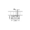 Nắp che lắp nổi hình vuông màu bạc Hafele 833.89.243