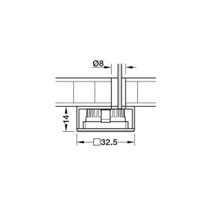 Nắp che lắp nổi hình vuông màu bạc Hafele 833.89.243
