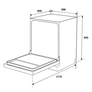 Máy rửa chén độc lập Hafele HDW-F601G 535.29.592
