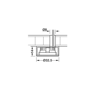 Nắp che lắp nổi hình tròn màu bạc Hafele 833.89.236