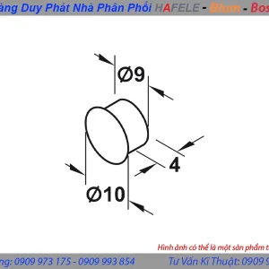 Nắp che lỗ khoan màu đen Hafele 403.50.976
