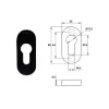 Nắp che ruột khoá oval Hafele 903.58.121