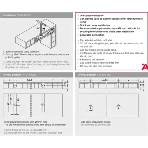 Phụ kiện kết nối IXCONNECT SC 8/60 Hafele 262.11.117