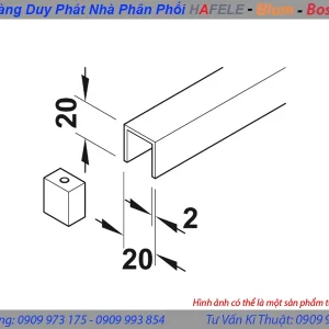 Ray dẫn hướng giữa, cho cánh chéo hoàn toàn Hafele 403.64.915