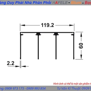 Ray ba dẫn hướng trên 6m Hafele 403.71.960