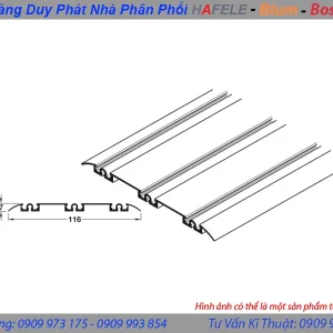 Ray ba trượt dưới dài 3m Hafele 403.66.930