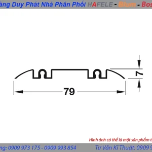 Ray đôi trượt dưới màu đen 3m Hafele 403.75.398