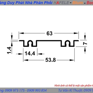 Ray đôi trượt dưới (âm) dài 6m 403.78.960