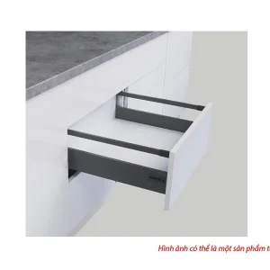 Ray hộp Alto-S giảm chấn màu xám đậm chiều cao 80mm với thanh vuông Hafele 552.55.318