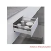Ray hộp Alto-S nhấn mở màu trắng mờ chiều cao 80mm với thanh vuông Hafele 552.55.723