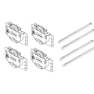 Bộ phụ kiện cửa lùa Hafele 2 cánh Hafele ≤50kg 401.30.016