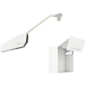 Tay nâng 2 cánh Häfele cao 520-590mm 15.2kg màu trắng 493.05.891