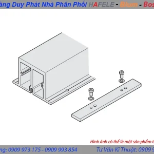 Thanh gia cố cho ray trượt, dành cho hệ thống đôi dài đến 2800 mm mà không có tấm giữa. Có kèm đế nối, độ trũng tối đa của tấm trên tủ < 2mm (khi cánh tủ đóng) Hafele 408.30.970