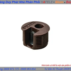 Vỏ nối Rafix 20 không vành cho lắp bằng mặt, nhựa, với cơ cấu siết màu nâu Hafele 263.50.105