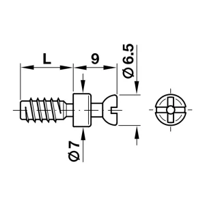 Chốt nối Rafix S20 M6 Hafele 263.20.847