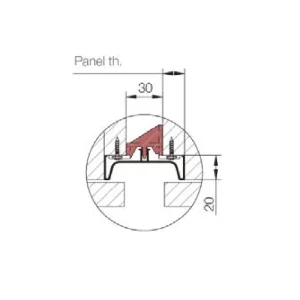 Bas kết nối cho tay nắm Gola giữa Hafele 126.37.965