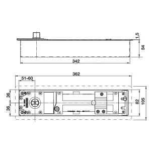 Bản lề sàn GEZE TS 550NV 300kg 932.10.061