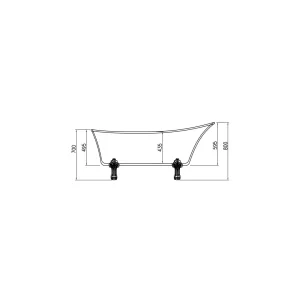 Bồn tắm độc lập hình bầu dục NAGOYA 1700 màu Chrome Hafele 588.99.650