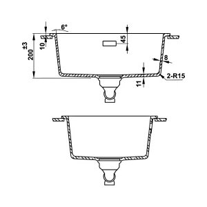 Chậu đá Hafele 540mm HS22-GEN1S60S màu kem 577.25.400