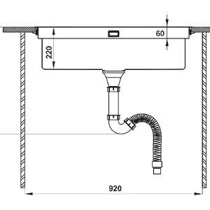 Chậu rửa chén Hafele 820mm HS21-SSN1S90 567.94.020