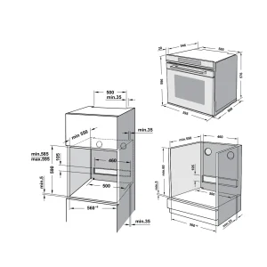 Lò nướng âm tủ 72 lít Hafele Series 800 HO-8T72A 538.01.421