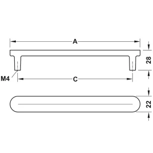 Tay nắm tủ Hafele Model H2110