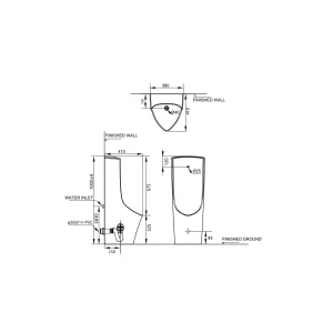 Tiểu nam đặt sàn tự động Hafele SEINE 588.79.423