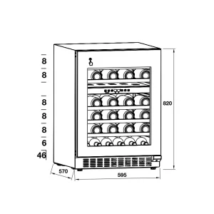 Tủ rượu Hafele HW-C129FB 533.17.011