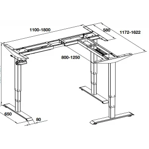 Phụ kiện nâng hạ mặt bàn 633.44.042