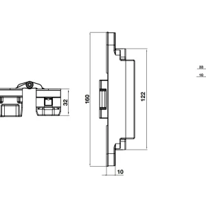 Bản lề âm Hafele màu đen ≤120kg/2 cái 927.03.093