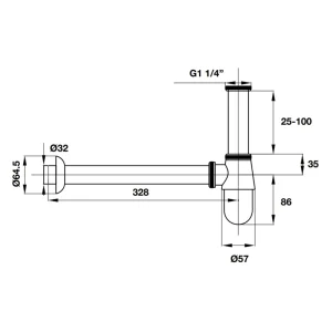 Bẫy nước P-trap Hafele 495.61.242
