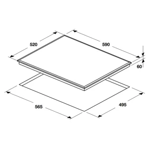 Bếp từ Hafele 3 vùng nấu HC-I6037B 536.61.801