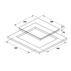 Bếp từ Hafele 3 vùng nấu HC-I603B 536.61.791